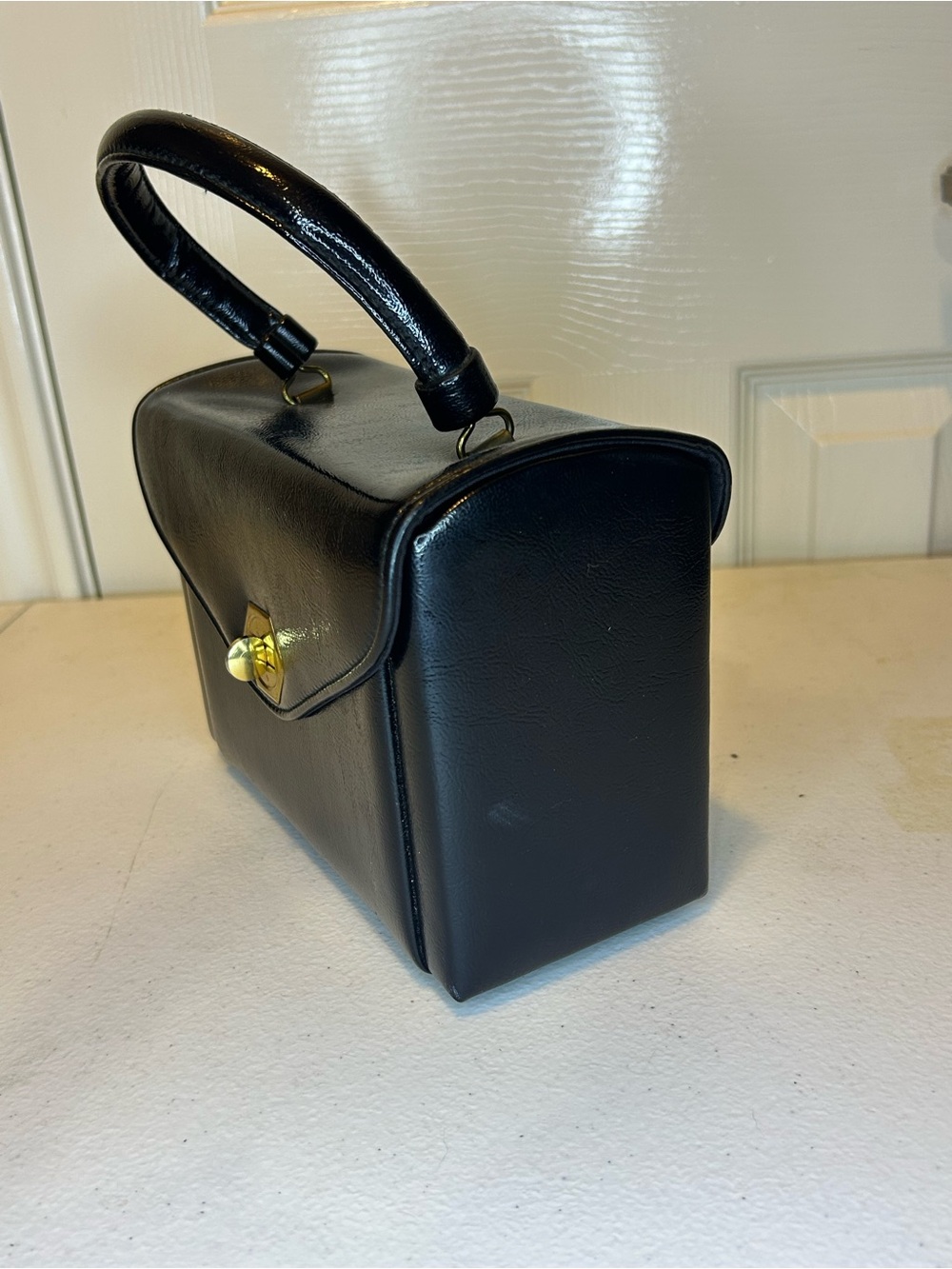Garay Vintage Purse from 1960’s Black Mini Top-Handle Bag - Picture 4 of 11